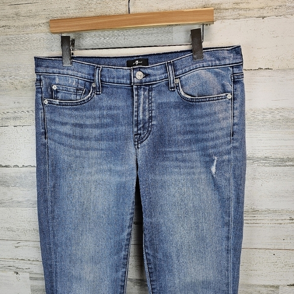 7 For All Mankind The Original Bootcut Jeans Size 31 Everyday Wear Casual Staple - Picture 7 of 16